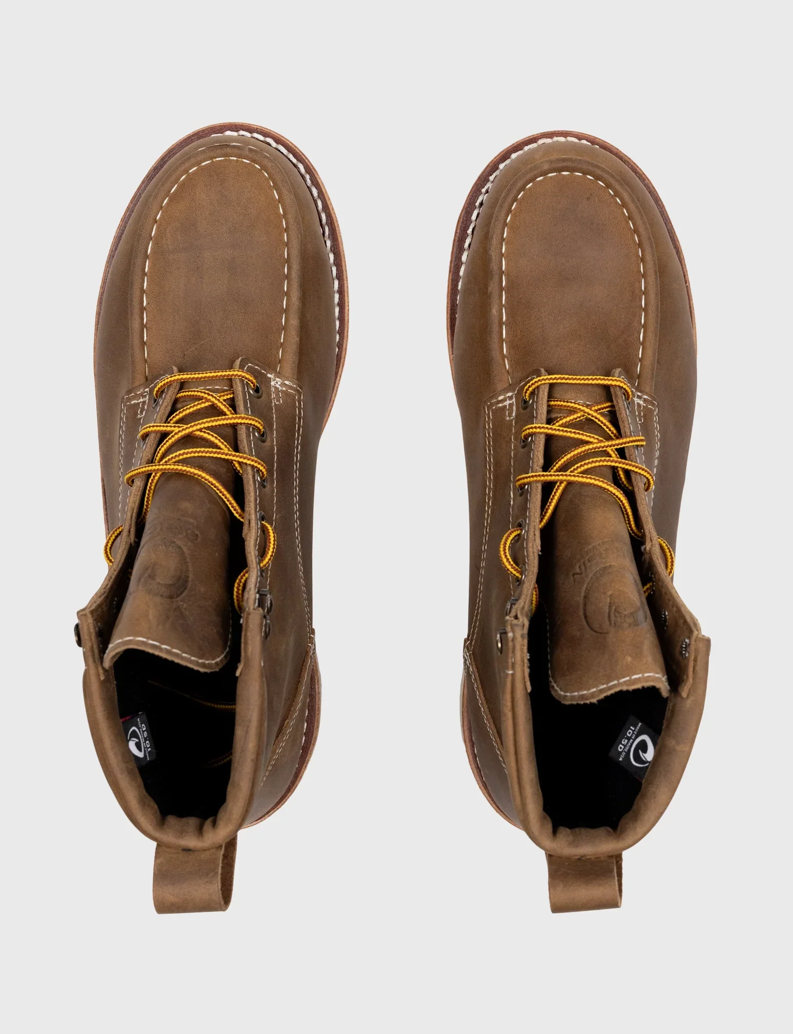 MAINE MOC STEEL TOE BOOT 6" - NATURAL WEDGE SOLE - GRADED QUALITY - Image 14