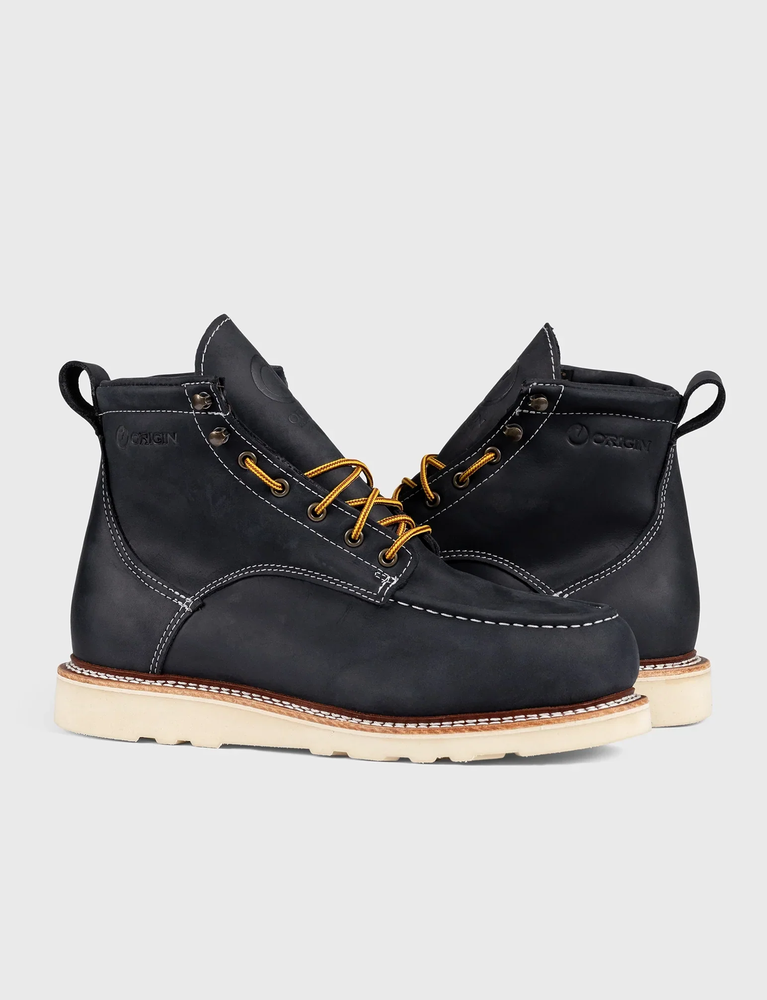 MAINE MOC STEEL TOE BOOT 6" - NATURAL WEDGE SOLE - GRADED QUALITY - Image 8