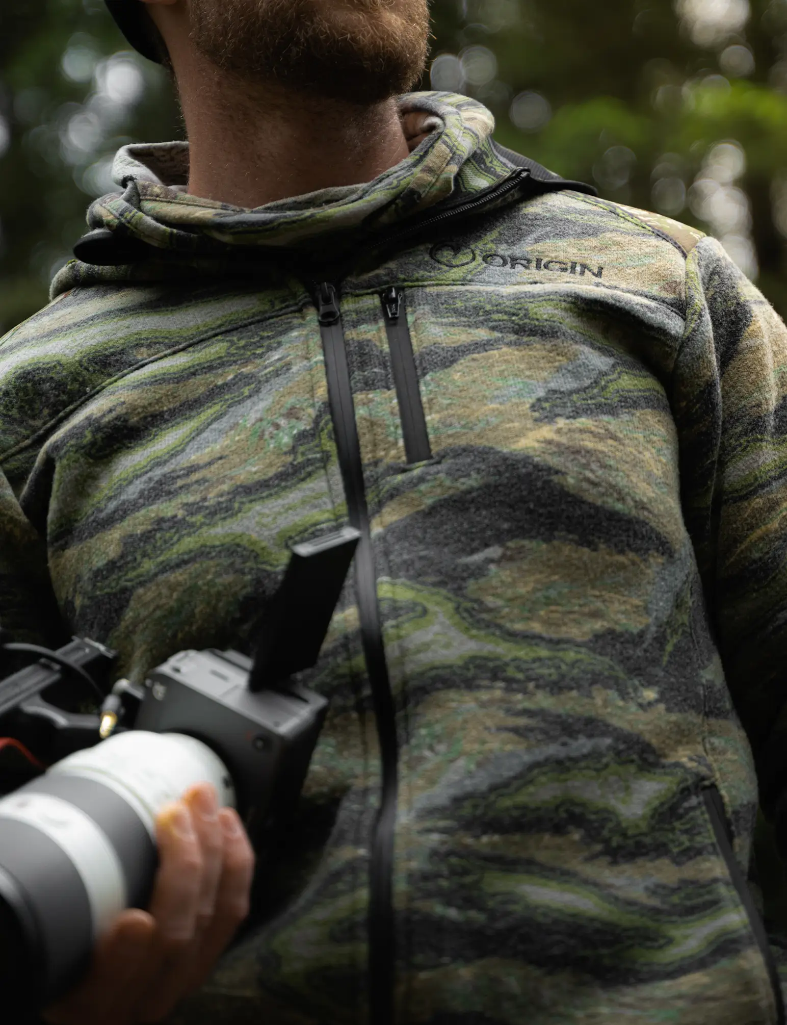 ORIGIN STEALTH WOOL® HOODED JACKET - ORIGIN RAPTOR® CAMO - Image 4